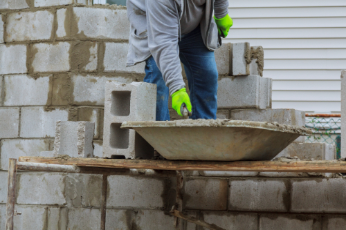 concrete block foundation wall construction